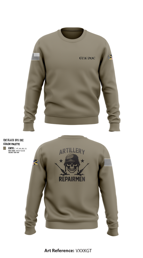 Crew Neck Sweatshirt, ARMT 1-320th Field Artillery, Army, Teamtime, Team time, sublimation, custom sports apparel, team uniforms, spirit wear, spiritwear, sports uniforms, custom shirts, team store, custom team store, fundraiser sports, apparel fundraiser
