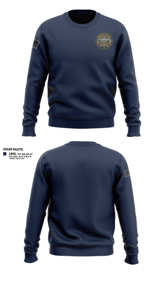 Crew Neck Sweatshirt, Suffolk county auxiliary police, Police, Teamtime, Team time, sublimation, custom sports apparel, team uniforms, spirit wear, spiritwear, sports uniforms, custom shirts, team store, custom team store, fundraiser sports, apparel fundraiser