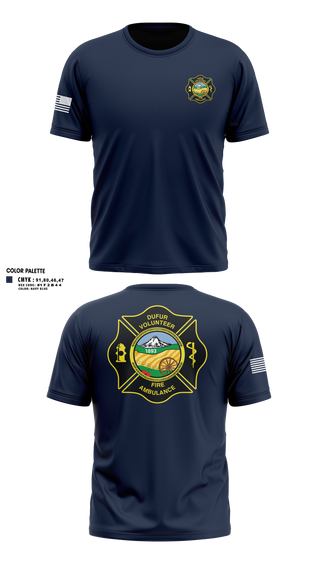 Short Sleeve Performance Shirt, Dufur Volunteer Fire and Ambulance, Fire Department, Teamtime, Team time, sublimation, custom sports apparel, team uniforms, spirit wear, spiritwear, sports uniforms, custom shirts, team store, custom team store, fundraiser sports, apparel fundraiser