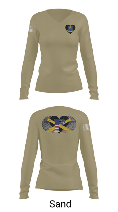 Freedom BTRY, 1-320th FAR 56639766 Women's Long Sleeve V-neck Shirt - 97