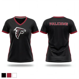 Womens Short Sleeve Vneck Shirt, Falcons, , Teamtime, Team time, sublimation, custom sports apparel, team uniforms, spirit wear, spiritwear, sports uniforms, custom shirts, team store, custom team store, fundraiser sports, apparel fundraiser