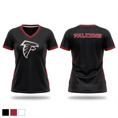 Falcons 93213700 Women's Short Sleeve V-neck Shirt - 1