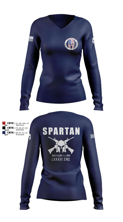 86 Security Forces Squadron 48764962 Women's Long Sleeve V-neck Shirt - 1
