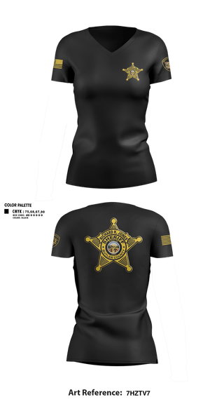 Womens Short Sleeve Vneck Shirt, Butler County Sheriff’s Office, Police, Teamtime, Team time, sublimation, custom sports apparel, team uniforms, spirit wear, spiritwear, sports uniforms, custom shirts, team store, custom team store, fundraiser sports, apparel fundraiser