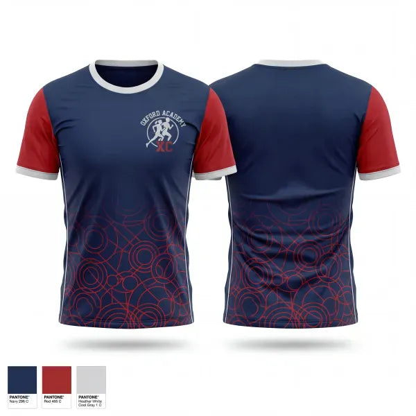 Short Sleeve Performance Shirt, Oxford Academy Patriots, Track & Field, Teamtime, Team time, sublimation, custom sports apparel, team uniforms, spirit wear, spiritwear, sports uniforms, custom shirts, team store, custom team store, fundraiser sports, apparel fundraiser
