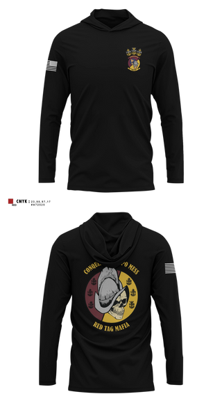 Long Sleeve hooded sunshirt, VR-57 CHIEFS MESS, Navy, Teamtime, Team time, sublimation, custom sports apparel, team uniforms, spirit wear, spiritwear, sports uniforms, custom shirts, team store, custom team store, fundraiser sports, apparel fundraiser