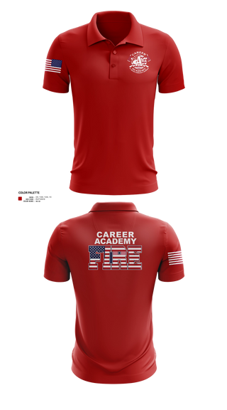 Short Sleeve Performance Polo, FWCS Career Academy, Fire Department, Teamtime, Team time, sublimation, custom sports apparel, team uniforms, spirit wear, spiritwear, sports uniforms, custom shirts, team store, custom team store, fundraiser sports, apparel fundraiser