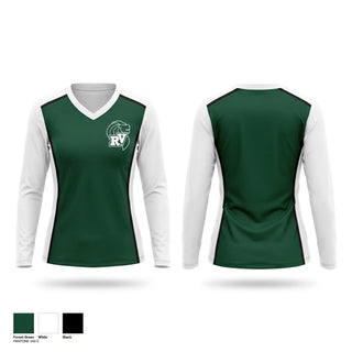 Womens Long Sleeve Vneck Shirt, Raritan Valley Community College, Softball, Teamtime, Team time, sublimation, custom sports apparel, team uniforms, spirit wear, spiritwear, sports uniforms, custom shirts, team store, custom team store, fundraiser sports, apparel fundraiser