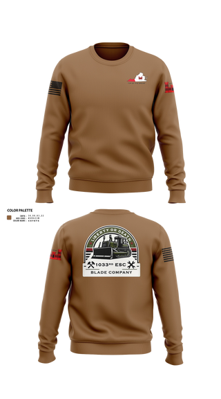 Crew Neck Sweatshirt, 1033rd Engineer Support Company, National Guard, Teamtime, Team time, sublimation, custom sports apparel, team uniforms, spirit wear, spiritwear, sports uniforms, custom shirts, team store, custom team store, fundraiser sports, apparel fundraiser