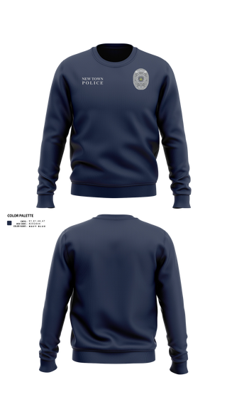 Crew Neck Sweatshirt, New Town Police Department, Police, Teamtime, Team time, sublimation, custom sports apparel, team uniforms, spirit wear, spiritwear, sports uniforms, custom shirts, team store, custom team store, fundraiser sports, apparel fundraiser