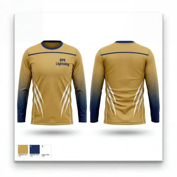 Long Sleeve Performance Shirt, BPR Lightning, Baseball, Teamtime, Team time, sublimation, custom sports apparel, team uniforms, spirit wear, spiritwear, sports uniforms, custom shirts, team store, custom team store, fundraiser sports, apparel fundraiser