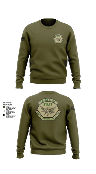 Crew Neck Sweatshirt, SEMLEC SWAT, Police, Teamtime, Team time, sublimation, custom sports apparel, team uniforms, spirit wear, spiritwear, sports uniforms, custom shirts, team store, custom team store, fundraiser sports, apparel fundraiser