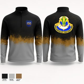 Quarter Zip Jacket, 100th Training Division, Army, Teamtime, Team time, sublimation, custom sports apparel, team uniforms, spirit wear, spiritwear, sports uniforms, custom shirts, team store, custom team store, fundraiser sports, apparel fundraiser