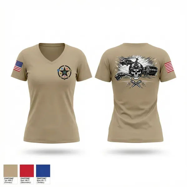Womens Short Sleeve Vneck Shirt, 92F ALC 26-003, Army, Teamtime, Team time, sublimation, custom sports apparel, team uniforms, spirit wear, spiritwear, sports uniforms, custom shirts, team store, custom team store, fundraiser sports, apparel fundraiser