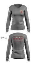 Stantonsburg-Moyton Fire #3 24485646 Women's Long Sleeve V-neck Shirt - 100