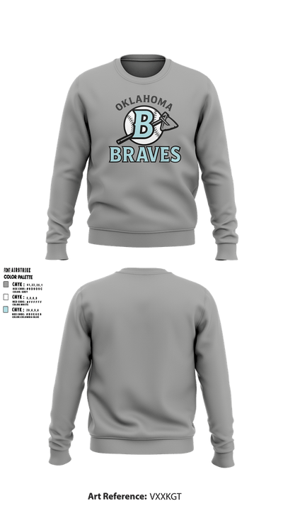 Oklahoma Braves 79825689 Crew Neck Sweatshirt - 4