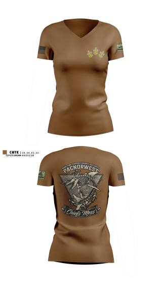 Womens Short Sleeve Vneck Shirt, MES PACNORWEST HVU  Chiefs Mess, Navy, Teamtime, Team time, sublimation, custom sports apparel, team uniforms, spirit wear, spiritwear, sports uniforms, custom shirts, team store, custom team store, fundraiser sports, apparel fundraiser