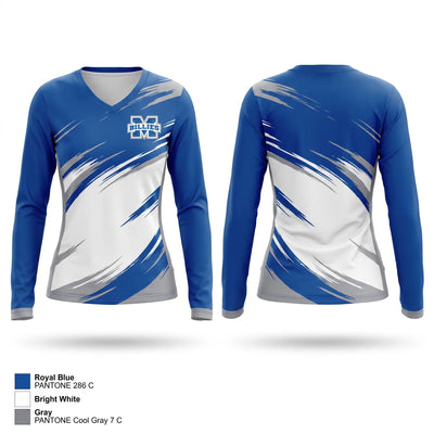 Monticello Billies Women's Long Sleeve V-neck Shirt - 1