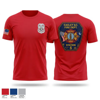 Short Sleeve Performance Shirt, Easley Fire Department, Fire Department, Teamtime, Team time, sublimation, custom sports apparel, team uniforms, spirit wear, spiritwear, sports uniforms, custom shirts, team store, custom team store, fundraiser sports, apparel fundraiser