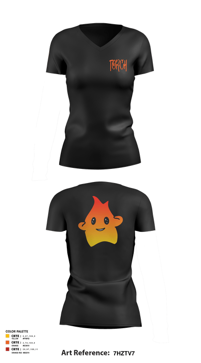 Torch 1756275 Women's Short Sleeve V-neck Shirt - 5