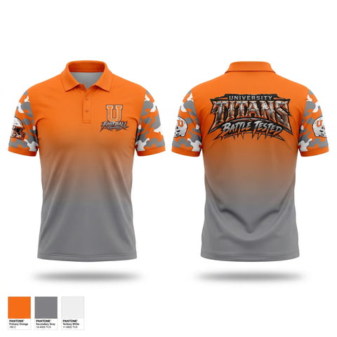 Short Sleeve Performance Polo, University Titans, Police, Teamtime, Team time, sublimation, custom sports apparel, team uniforms, spirit wear, spiritwear, sports uniforms, custom shirts, team store, custom team store, fundraiser sports, apparel fundraiser