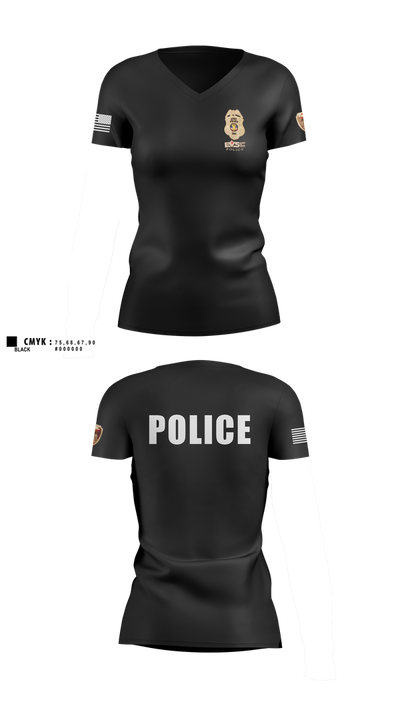 EVSC PD 77652522 Women's Short Sleeve V-neck Shirt - 1