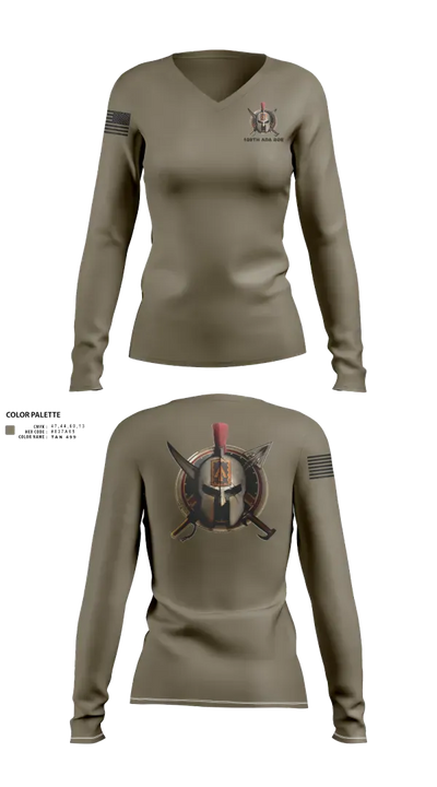 108th Air Defense Artillery Brigade 44392598 Women's Long Sleeve V-neck Shirt - 43