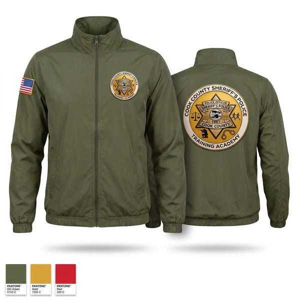 Windbreaker, Cook County Sheriff Police Training Academy, Police, Teamtime, Team time, sublimation, custom sports apparel, team uniforms, spirit wear, spiritwear, sports uniforms, custom shirts, team store, custom team store, fundraiser sports, apparel fundraiser