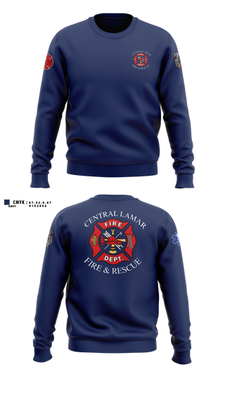 Crew Neck Sweatshirt, Central Lamar Fire & Rescue, Fire Department, Teamtime, Team time, sublimation, custom sports apparel, team uniforms, spirit wear, spiritwear, sports uniforms, custom shirts, team store, custom team store, fundraiser sports, apparel fundraiser