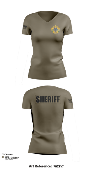 Womens Short Sleeve Vneck Shirt, Bayfield County Sheriff, Police, Teamtime, Team time, sublimation, custom sports apparel, team uniforms, spirit wear, spiritwear, sports uniforms, custom shirts, team store, custom team store, fundraiser sports, apparel fundraiser