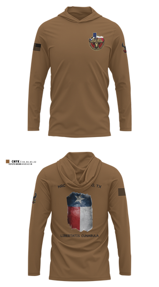 Long Sleeve Performance Shirt with hood, NRC San Antonio, TX, Navy, Teamtime, Team time, sublimation, custom sports apparel, team uniforms, spirit wear, spiritwear, sports uniforms, custom shirts, team store, custom team store, fundraiser sports, apparel fundraiser