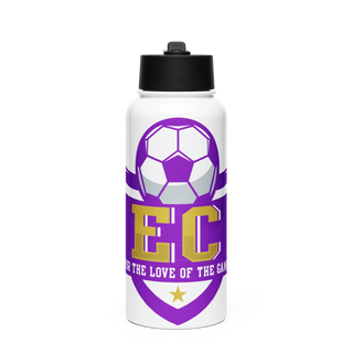 EC Soccer Stainless Steel Water Bottle with a Straw Lid
