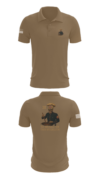 Short Sleeve Performance Polo, 1/1, Marines, Teamtime, Team time, sublimation, custom sports apparel, team uniforms, spirit wear, spiritwear, sports uniforms, custom shirts, team store, custom team store, fundraiser sports, apparel fundraiser