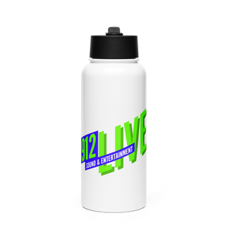 912 Live Sound & Entertainment, llc. Stainless Steel Water Bottle with a Straw Lid