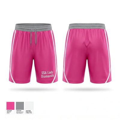 SSA Lady Diamonds Mens Reversible Basketball Shorts - 1