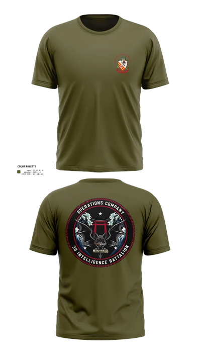 Operations Company 3d Intelligence Battalion 38917191 Short Sleeve Performance Shirt - 22