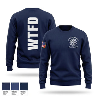 Crew Neck Sweatshirt, Wayne Twp / Grass Creek Fire Dept, Fire Department, Teamtime, Team time, sublimation, custom sports apparel, team uniforms, spirit wear, spiritwear, sports uniforms, custom shirts, team store, custom team store, fundraiser sports, apparel fundraiser