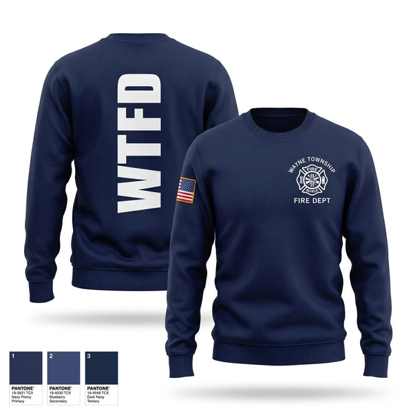 Crew Neck Sweatshirt, Wayne Twp / Grass Creek Fire Dept, Fire Department, Teamtime, Team time, sublimation, custom sports apparel, team uniforms, spirit wear, spiritwear, sports uniforms, custom shirts, team store, custom team store, fundraiser sports, apparel fundraiser