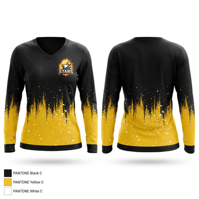 Lakes Area Stars Women's Long Sleeve V-neck Shirt - 1