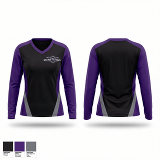 Womens Long Sleeve Vneck Shirt, Oklahoma Lookouts, Softball, Teamtime, Team time, sublimation, custom sports apparel, team uniforms, spirit wear, spiritwear, sports uniforms, custom shirts, team store, custom team store, fundraiser sports, apparel fundraiser