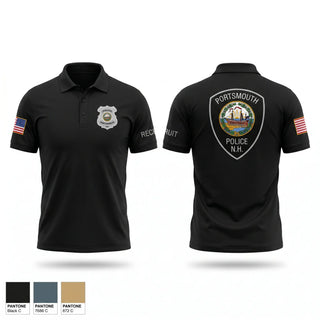 Short Sleeve Performance Polo, Portsmouth Police, Police, Teamtime, Team time, sublimation, custom sports apparel, team uniforms, spirit wear, spiritwear, sports uniforms, custom shirts, team store, custom team store, fundraiser sports, apparel fundraiser