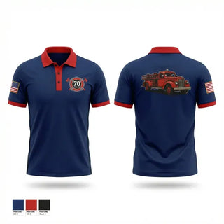 Short Sleeve Performance Polo, Slickville VFD, Fire Department, Teamtime, Team time, sublimation, custom sports apparel, team uniforms, spirit wear, spiritwear, sports uniforms, custom shirts, team store, custom team store, fundraiser sports, apparel fundraiser