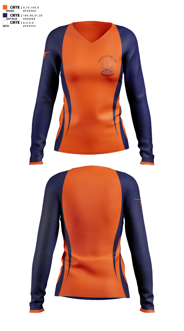 Womens Long Sleeve Vneck Shirt, Southern Lee Gymnastics, Spirit Store, Teamtime, Team time, sublimation, custom sports apparel, team uniforms, spirit wear, spiritwear, sports uniforms, custom shirts, team store, custom team store, fundraiser sports, apparel fundraiser