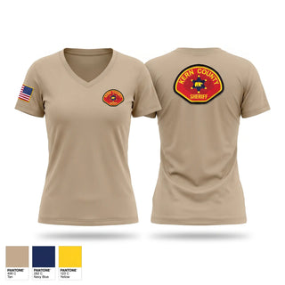 Womens Short Sleeve Vneck Shirt, Kern County Sheriff, Police, Teamtime, Team time, sublimation, custom sports apparel, team uniforms, spirit wear, spiritwear, sports uniforms, custom shirts, team store, custom team store, fundraiser sports, apparel fundraiser