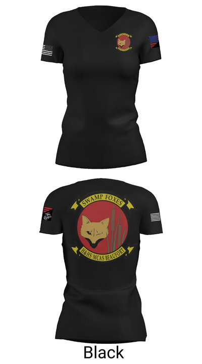 Headquarters & Headquarters Squadron 11394515 Women's Short Sleeve V-neck Shirt - 28