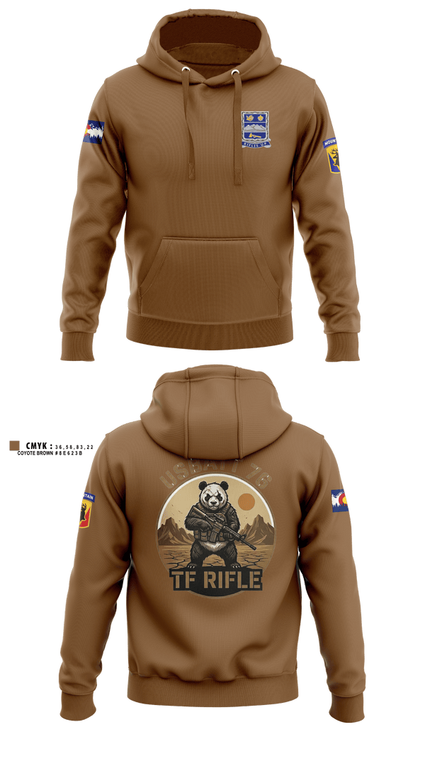 Hoodie, 1-157th IN BN, National Guard, Teamtime, Team time, sublimation, custom sports apparel, team uniforms, spirit wear, spiritwear, sports uniforms, custom shirts, team store, custom team store, fundraiser sports, apparel fundraiser