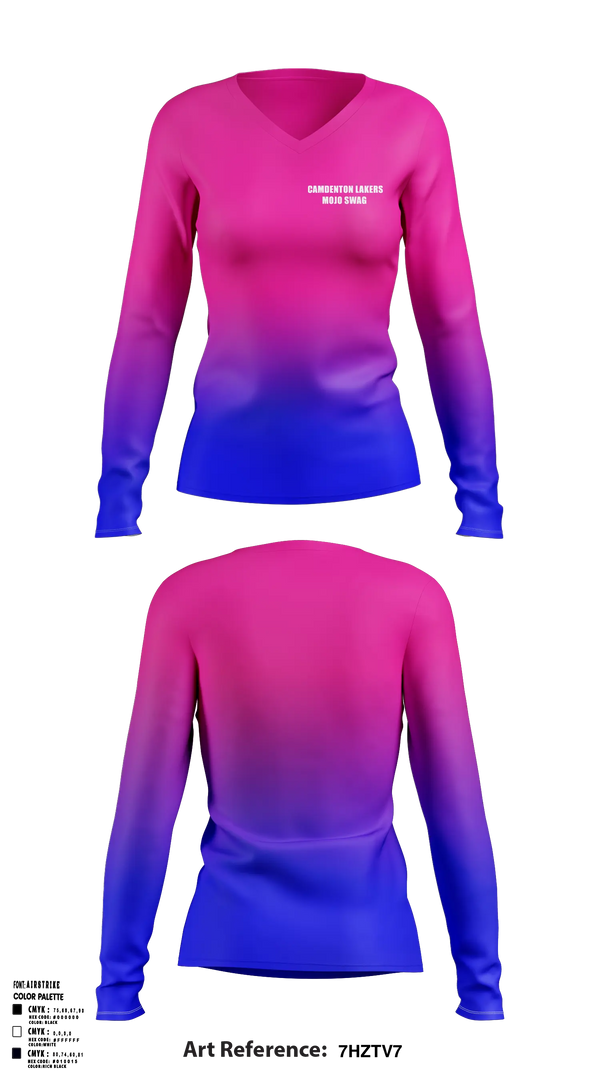 Womens Long Sleeve Vneck Shirt, Camdenton LakersMojo Swag, Wrestling, Teamtime, Team time, sublimation, custom sports apparel, team uniforms, spirit wear, spiritwear, sports uniforms, custom shirts, team store, custom team store, fundraiser sports, apparel fundraiser
