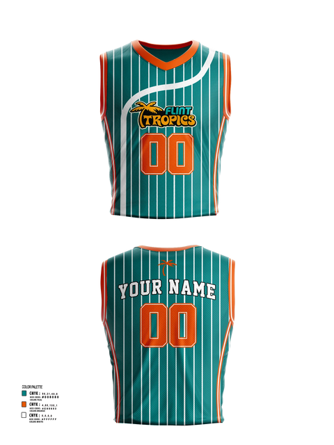 Mens Basketball Jersey, Flint Tropics, , Teamtime, Team time, sublimation, custom sports apparel, team uniforms, spirit wear, spiritwear, sports uniforms, custom shirts, team store, custom team store, fundraiser sports, apparel fundraiser