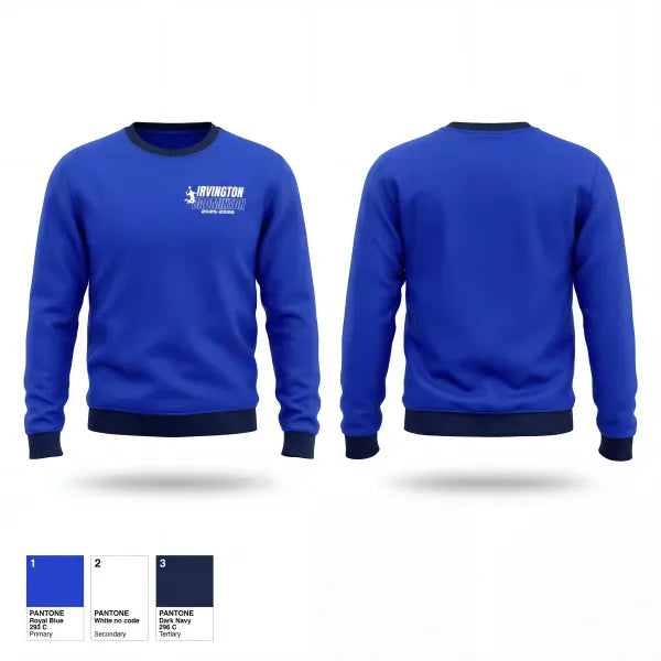 Crew Neck Sweatshirt, Irvington High School Badminton, Spirit Store, Teamtime, Team time, sublimation, custom sports apparel, team uniforms, spirit wear, spiritwear, sports uniforms, custom shirts, team store, custom team store, fundraiser sports, apparel fundraiser