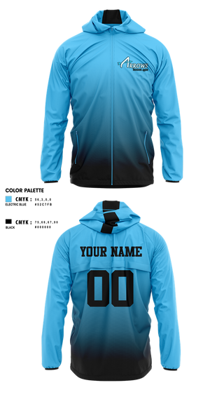 Windbreaker, Arrows, Softball, Teamtime, Team time, sublimation, custom sports apparel, team uniforms, spirit wear, spiritwear, sports uniforms, custom shirts, team store, custom team store, fundraiser sports, apparel fundraiser